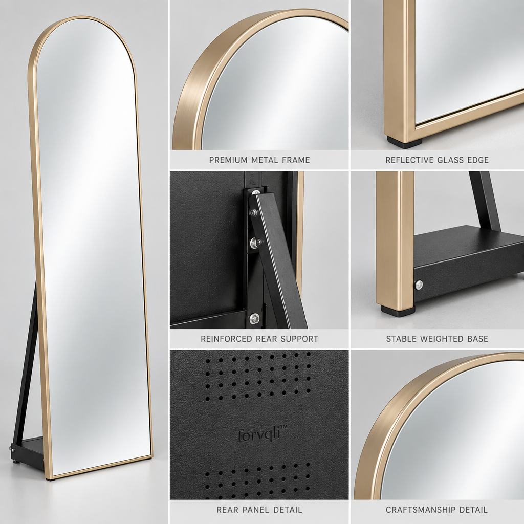 Torvqli™ Arched Freestanding Full-Length Mirror main image 06