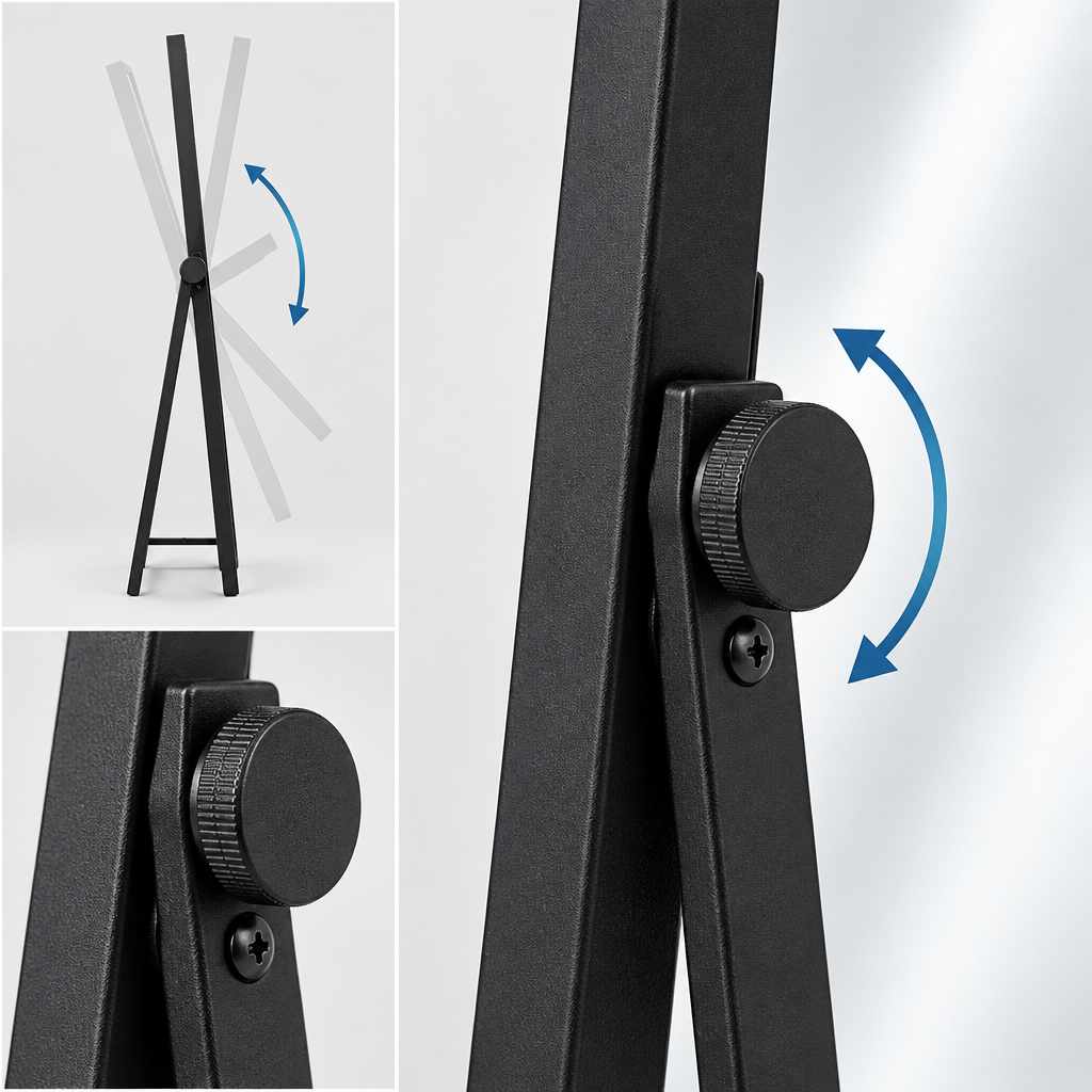 Torvqli™ Minimal Narrow-Frame Standing Dressing Mirror main image 03