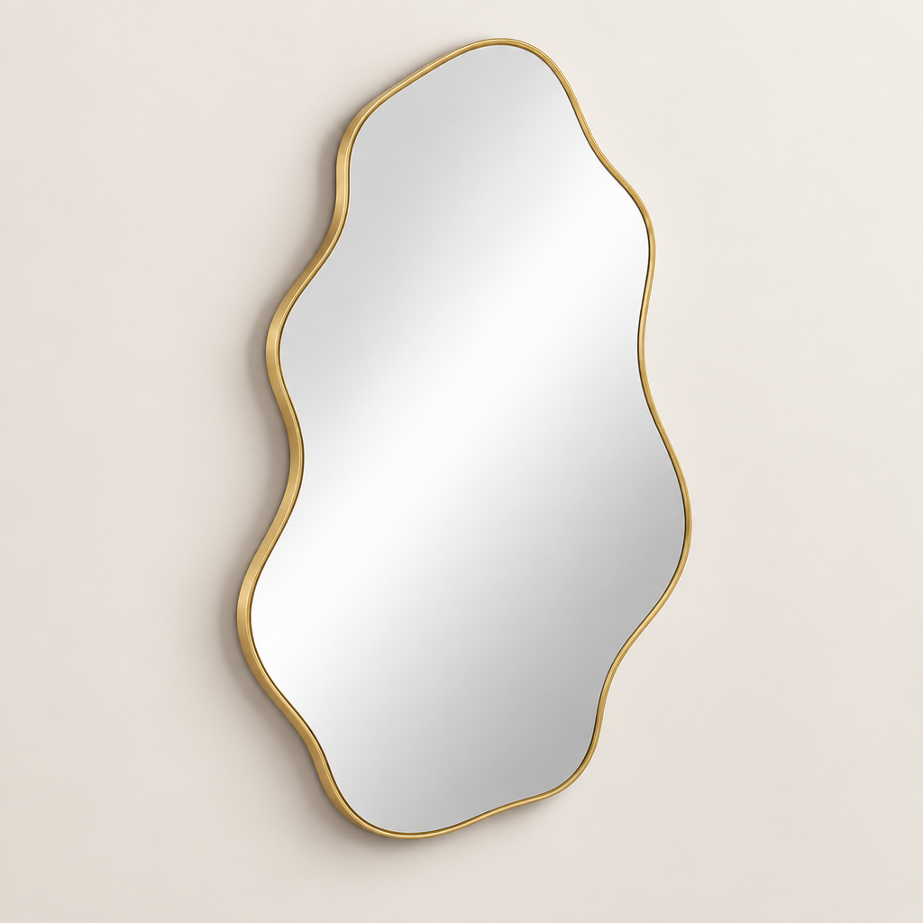 Torvqli™ Irregular Wave Wall Mirror hero