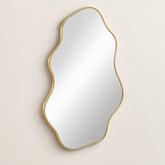 Torvqli™ Irregular Wave Wall Mirror hero