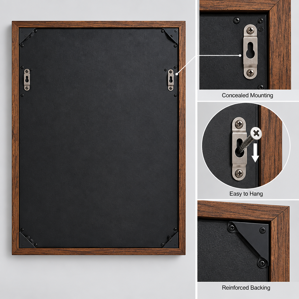 Torvqli™ Wooden Frame Decorative Wall Mirror main image 03