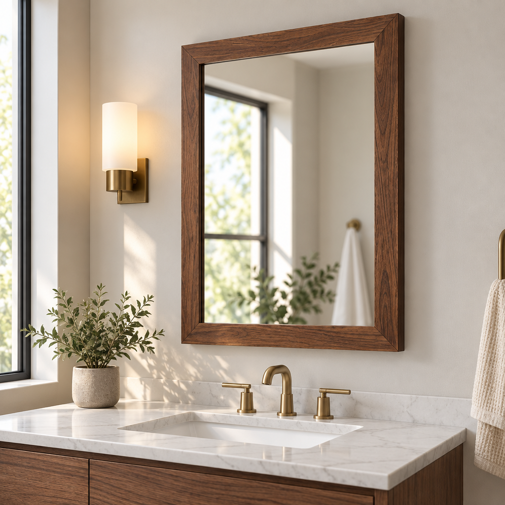 Torvqli™ Wooden Frame Decorative Wall Mirror main image 05