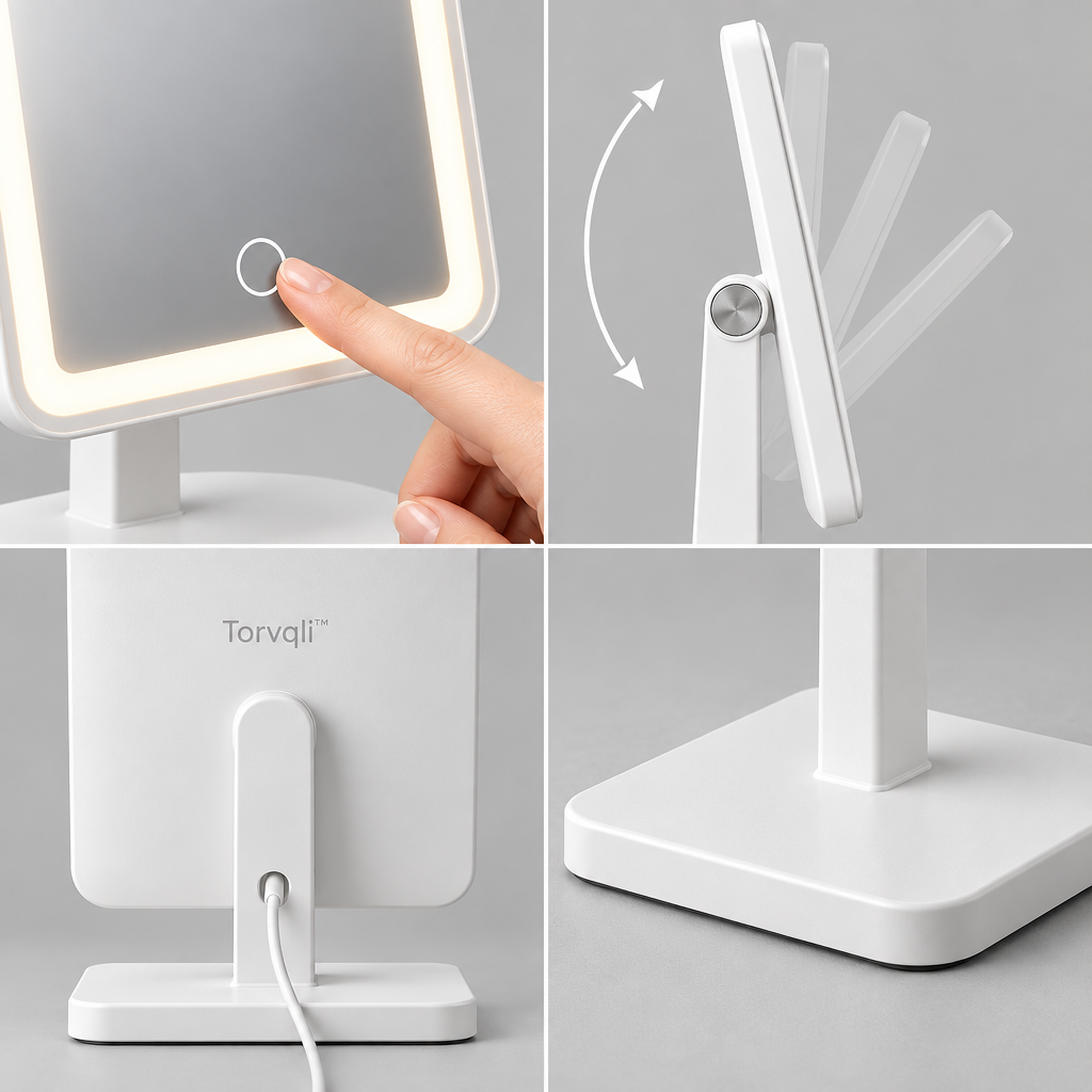 Torvqli™ LED Touch Makeup Mirror main image 03