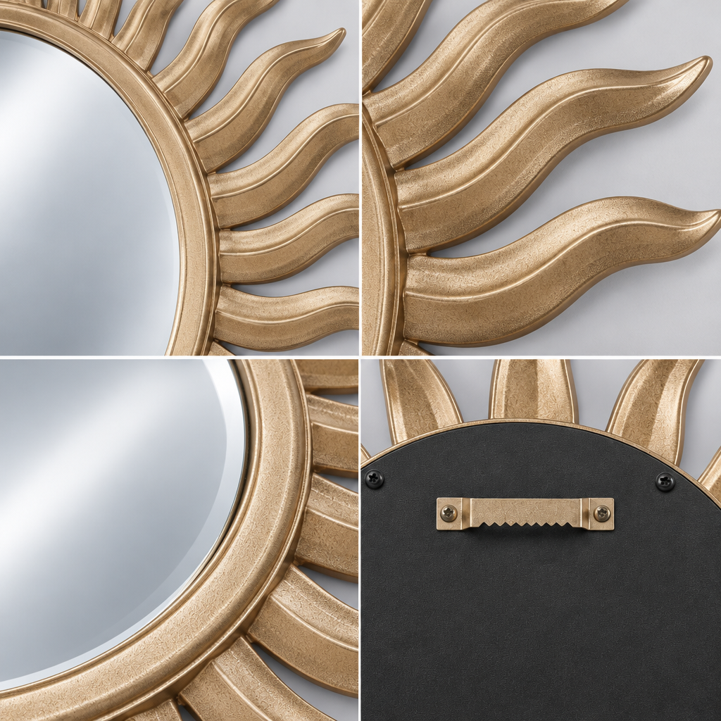 Torvqli™ Sunburst Metal Decorative Mirror main image 03