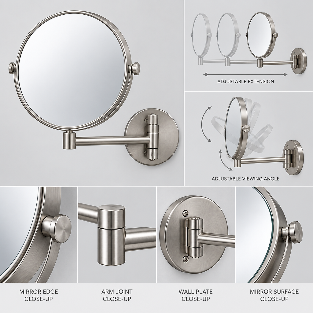 Torvqli™ Extendable Wall-Mounted Beauty Mirror main image 03