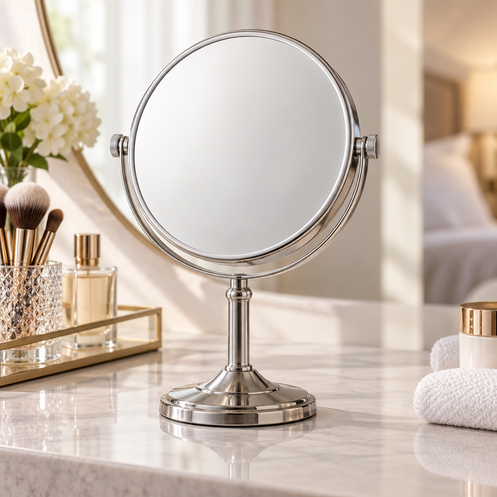 Torvqli™ Double-Sided Magnifying Table Mirror main image 02