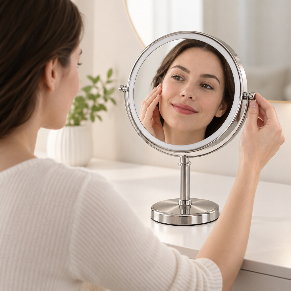 Torvqli™ Double-Sided Magnifying Table Mirror main image 04