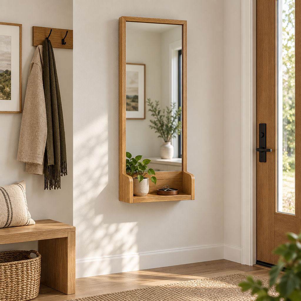 Torvqli™ Entryway Mirror with Storage Shelf main image 02