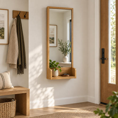 Torvqli™ Entryway Mirror with Storage Shelf main image 02