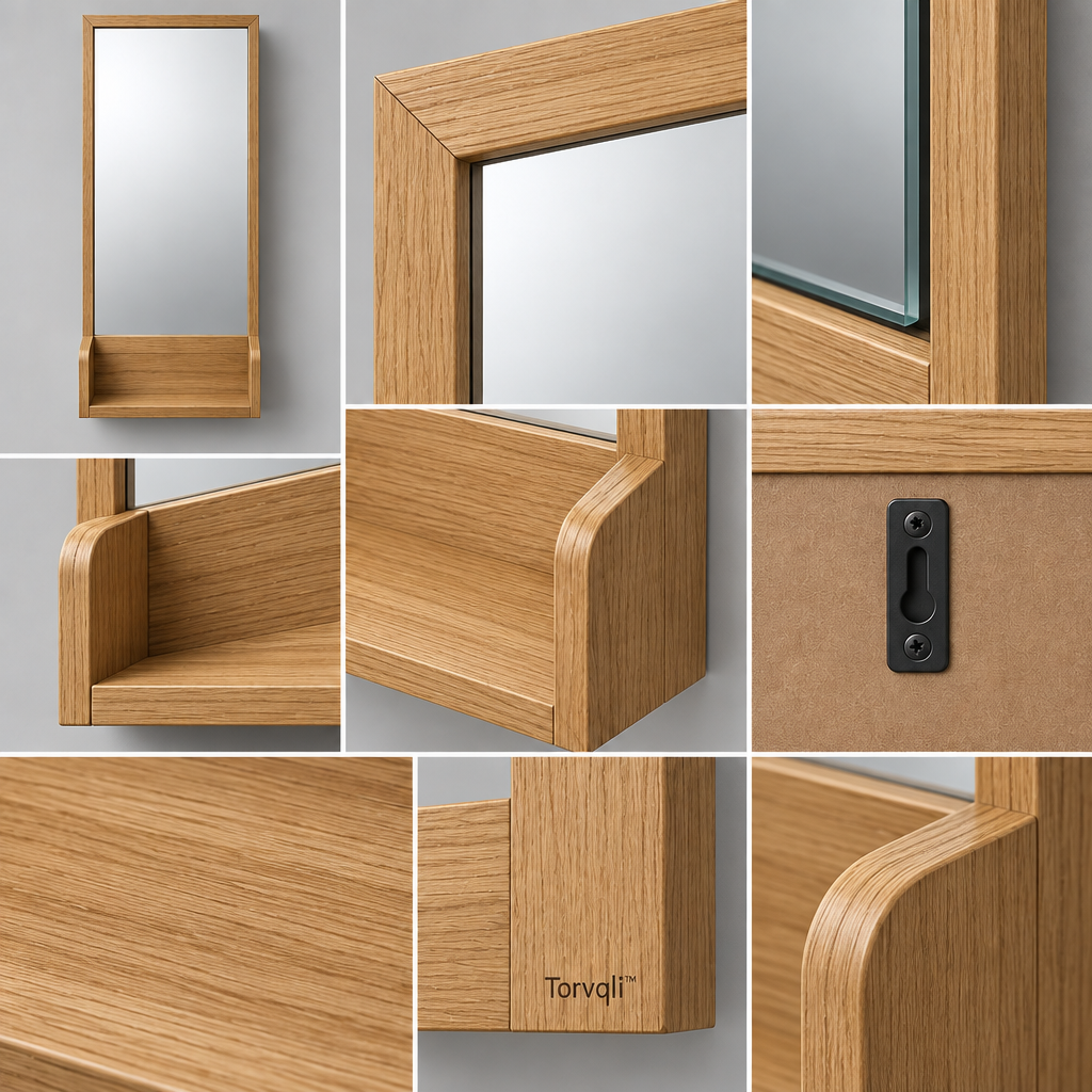 Torvqli™ Entryway Mirror with Storage Shelf main image 06